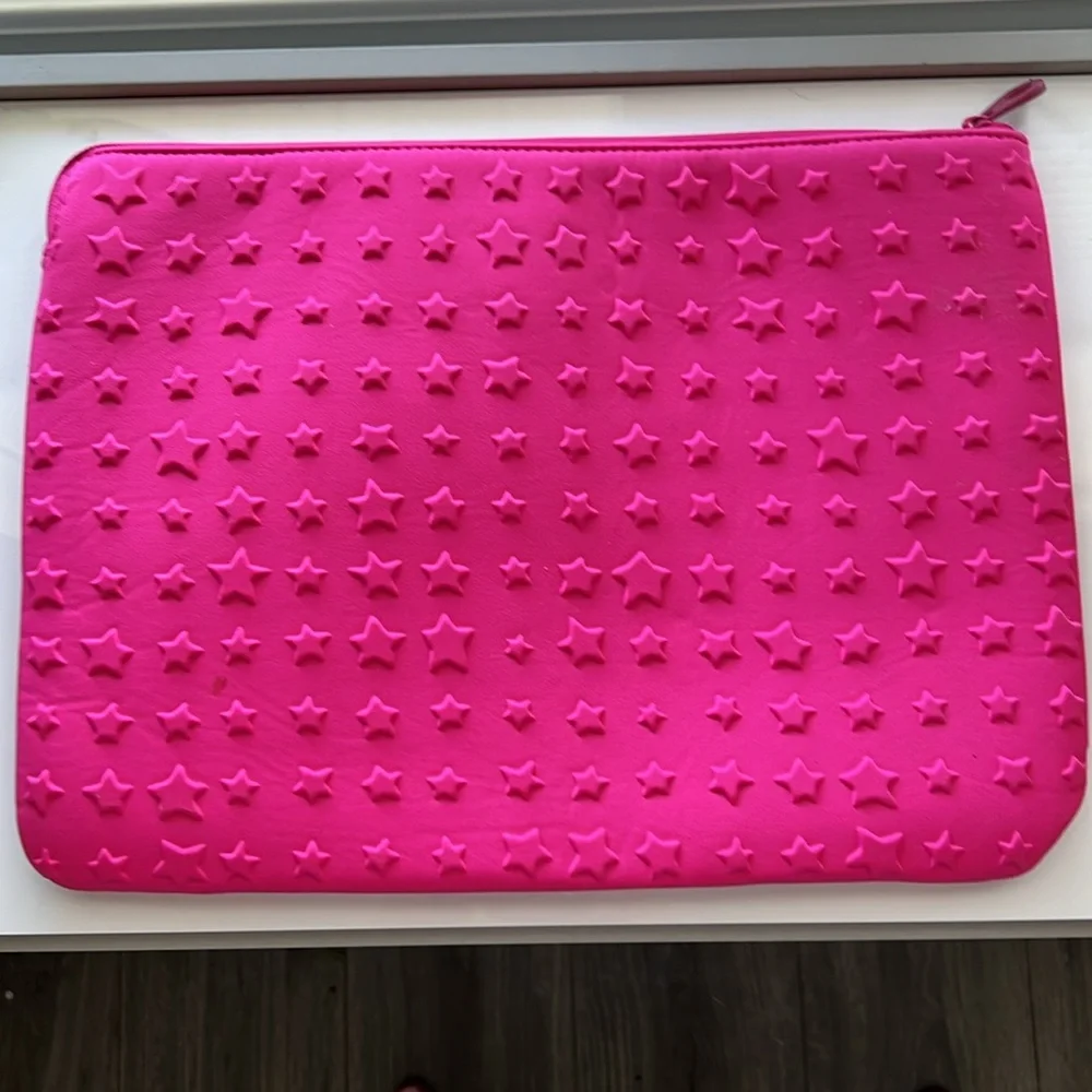 Marc Jacobs laptop tablet sleeve cover stars pink